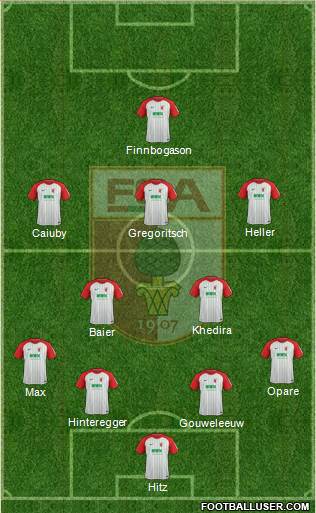 FC Augsburg Formation 2017