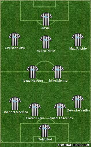 Newcastle United Formation 2017