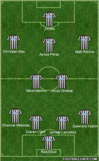 Newcastle United Formation 2017