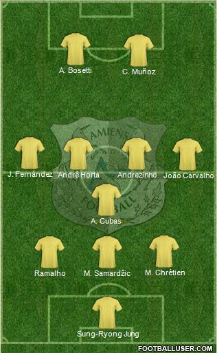 Amiens Sporting Club Football Formation 2017