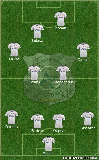 Amiens Sporting Club Football Formation 2017