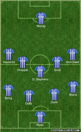 Brighton and Hove Albion Formation 2017