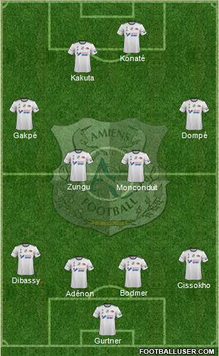 Amiens Sporting Club Football Formation 2017