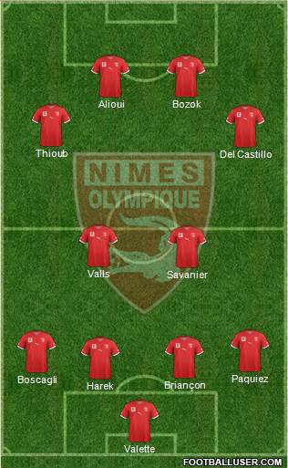 Nîmes Olympique Formation 2017