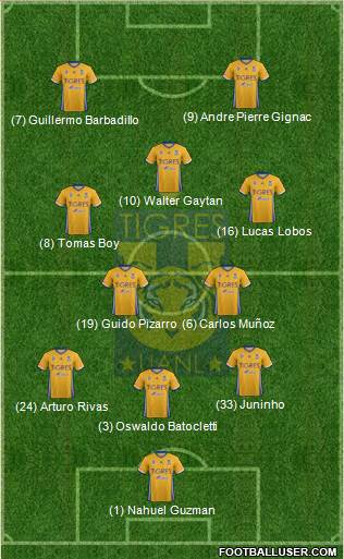 Club Universitario de Nuevo León Formation 2017