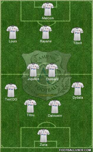 Amiens Sporting Club Football Formation 2017