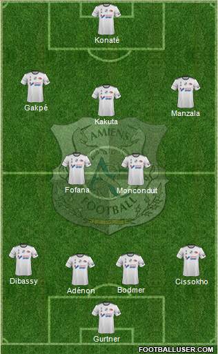 Amiens Sporting Club Football Formation 2018