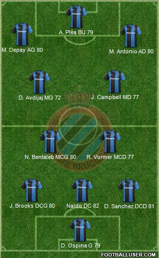 Club Brugge KV Formation 2018