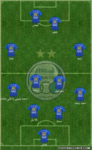 Esteghlal Tehran Formation 2018