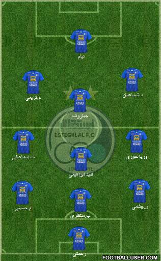 Esteghlal Tehran Formation 2018