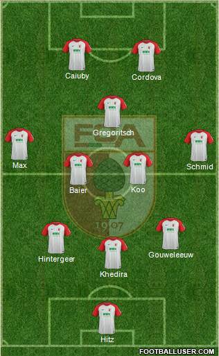 FC Augsburg Formation 2018