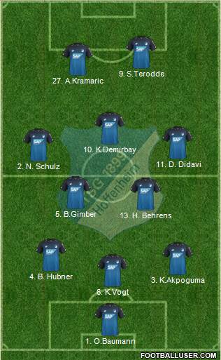 TSG 1899 Hoffenheim Formation 2018