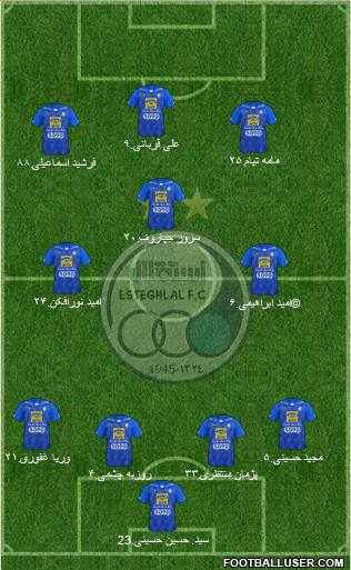 Esteghlal Tehran Formation 2018