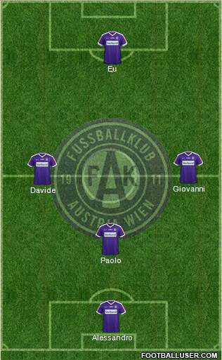 FK Austria Wien Formation 2018