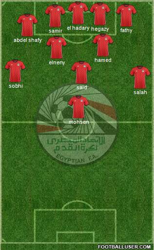 Egypt 4-5-1 football formation