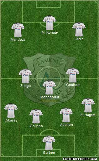 Amiens Sporting Club Football Formation 2018