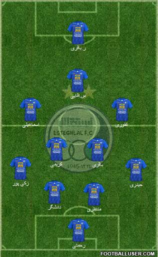 Esteghlal Tehran Formation 2018