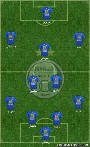 Esteghlal Tehran Formation 2018