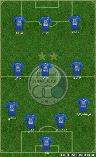 Esteghlal Tehran Formation 2018