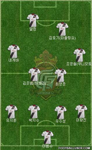 Gyeongnam FC Formation 2018