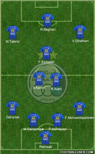 Esteghlal Tehran Formation 2018