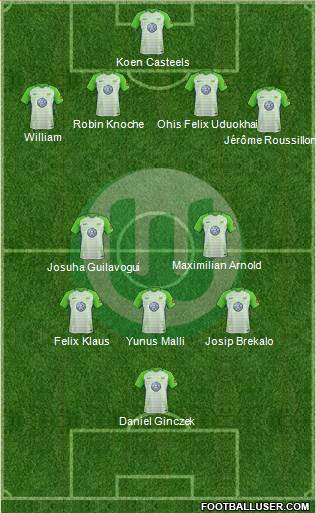 VfL Wolfsburg Formation 2018