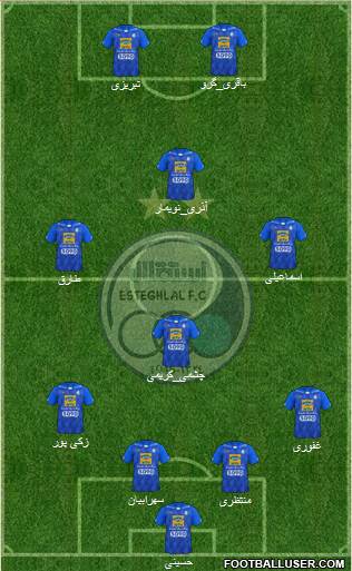 Esteghlal Tehran Formation 2018