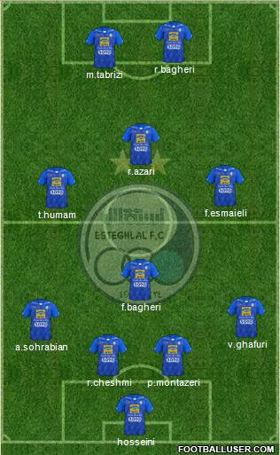 Esteghlal Tehran Formation 2018