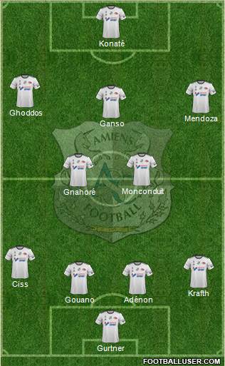 Amiens Sporting Club Football Formation 2018