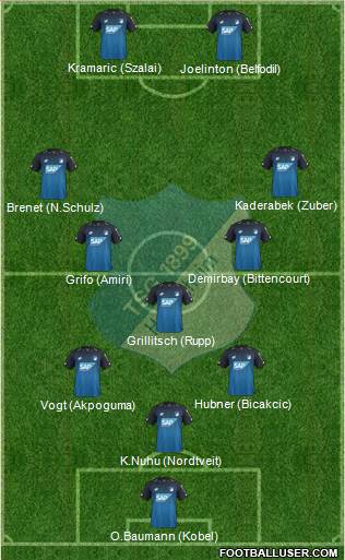 TSG 1899 Hoffenheim Formation 2018