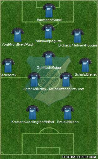 TSG 1899 Hoffenheim Formation 2018