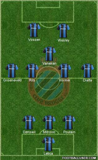 Club Brugge KV Formation 2018