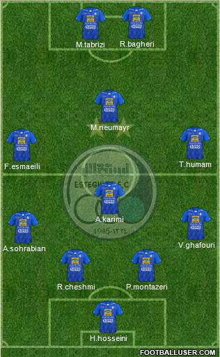 Esteghlal Tehran Formation 2018