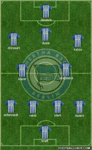 Hertha BSC Berlin Formation 2018