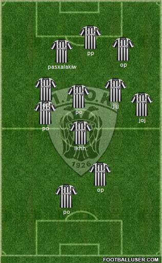 AS PAOK Salonika Formation 2018