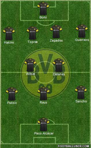 Borussia Dortmund Formation 2018