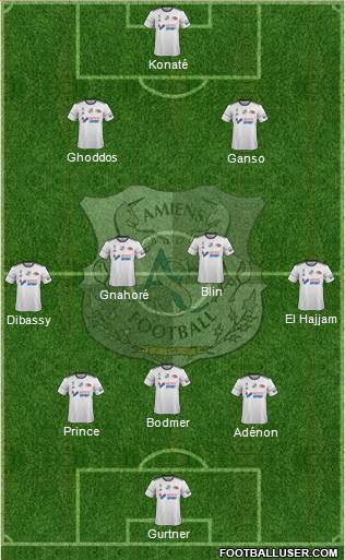 Amiens Sporting Club Football Formation 2018