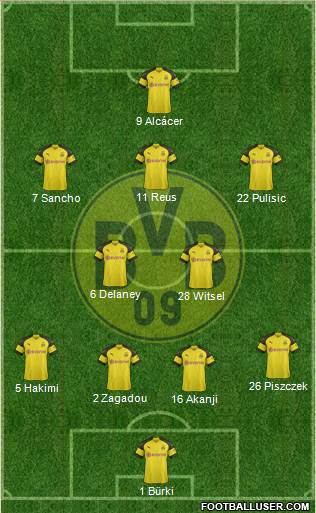 Borussia Dortmund Formation 2018