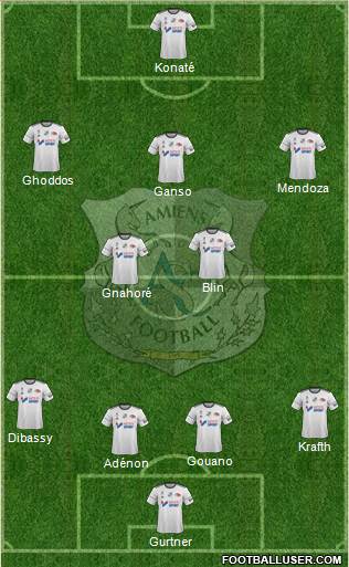 Amiens Sporting Club Football Formation 2018