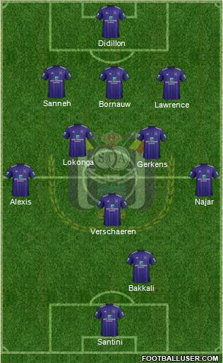 RSC Anderlecht Formation 2018