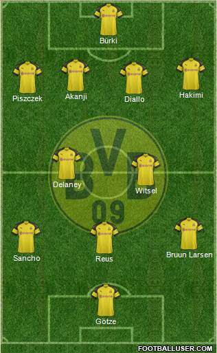 Borussia Dortmund Formation 2018