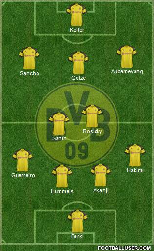 Borussia Dortmund Formation 2018