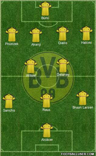 Borussia Dortmund Formation 2018