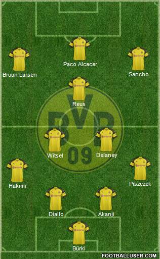 Borussia Dortmund Formation 2018