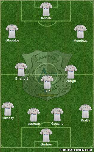 Amiens Sporting Club Football Formation 2018