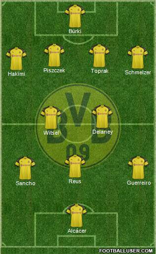 Borussia Dortmund Formation 2018