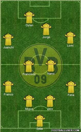 Borussia Dortmund Formation 2018