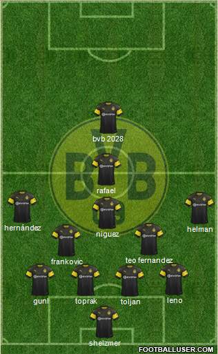 Borussia Dortmund Formation 2019