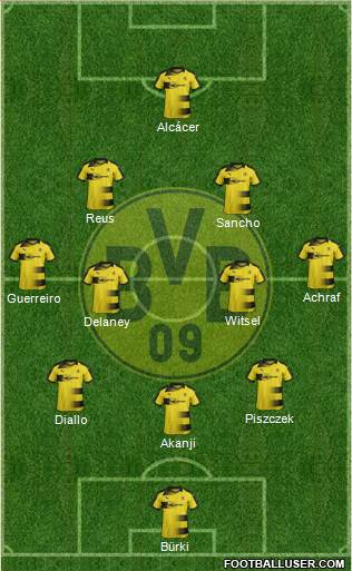 Borussia Dortmund Formation 2019