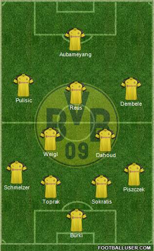 Borussia Dortmund Formation 2019